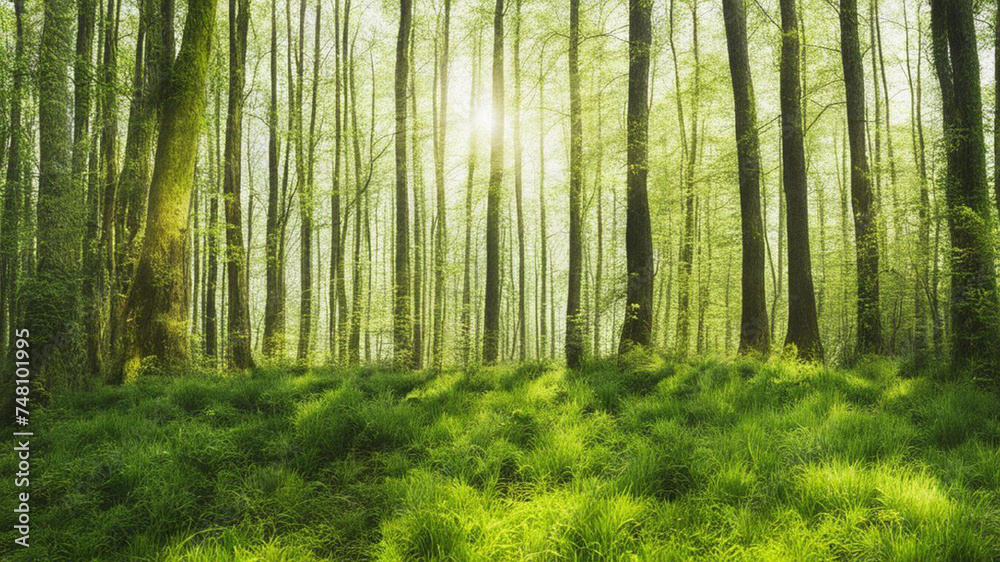 Obraz premium forest in the morning