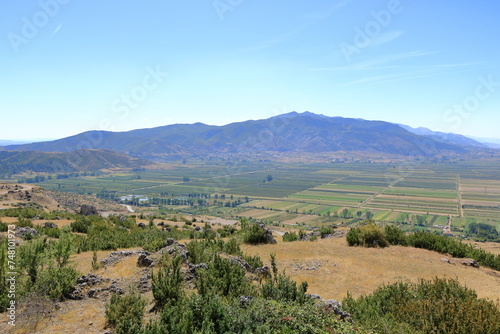 mountain landscape near Prespa National Park in Albania photo