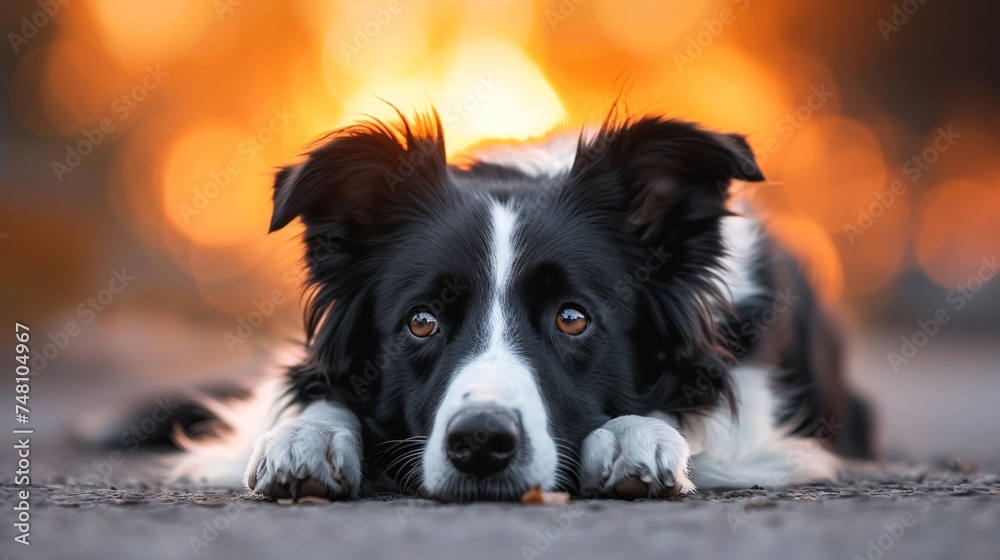 Stunning border collie ever attentive