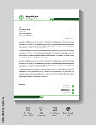 
Modern business luxury corporate identity letterhead template