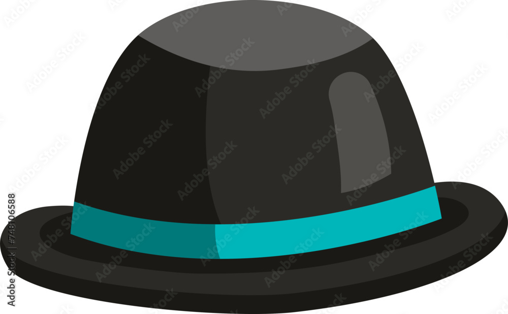 black bowler hat vector illustration black bowler hat vector illustration