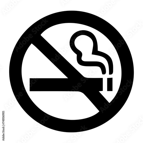 No smoking icon sign