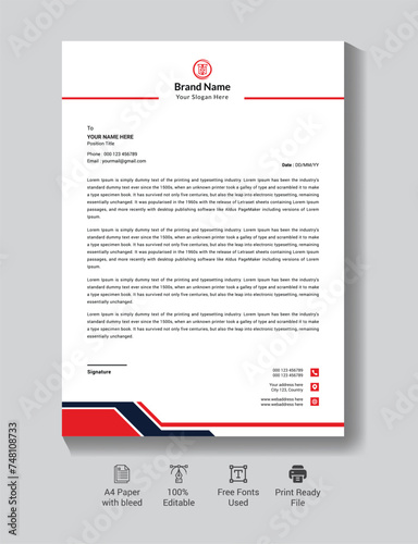 
Modern business luxury corporate identity letterhead template