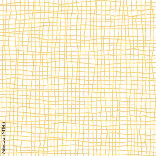 Vector hand drawn cute checkered pattern. Doodle Plaid geometrical simple texture. Crossing lines. Abstract cute delicate pattern ideal for fabric, textile, wallpaper