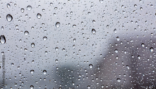 Wallpaper Mural Abstract background with rain drops on window glass. Torontodigital.ca