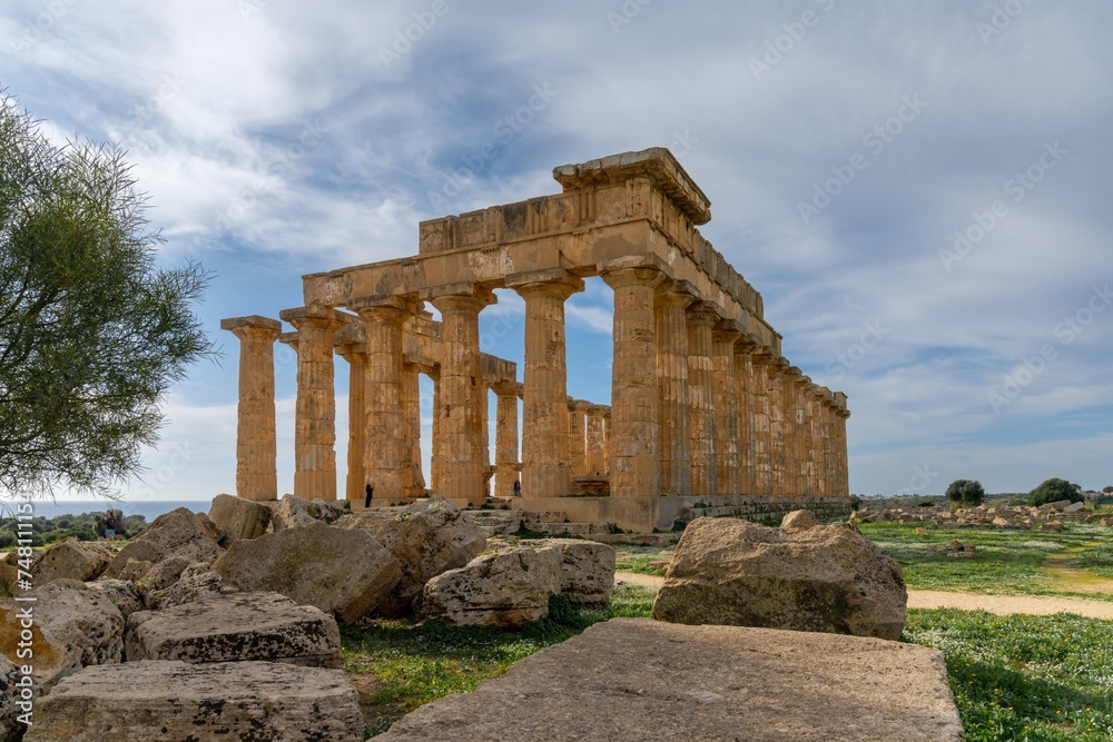 view of Temple E or the Temple of Hera at Selinus in Sicily