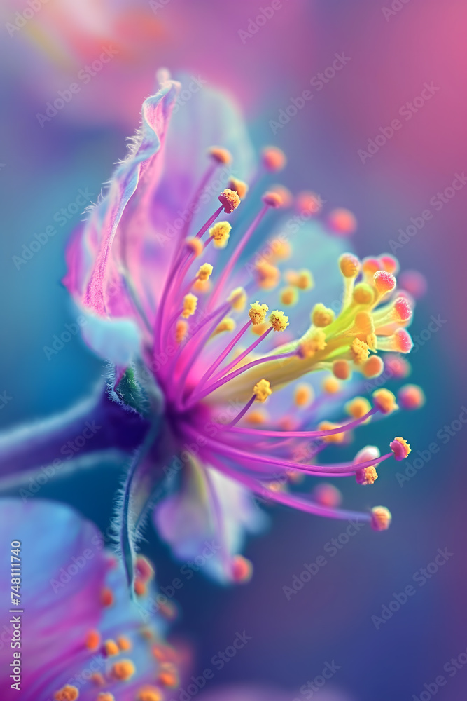 Vibrant Macro Photography of a Flower's Stamen