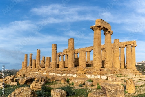 view of the Temple of Hera in the Valley of the Temples near Agrigento