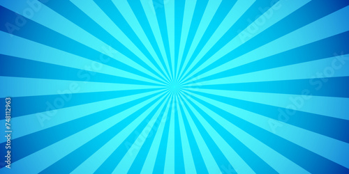 Modern light vector blue sunburst with rays vintage stripes wallpaper.