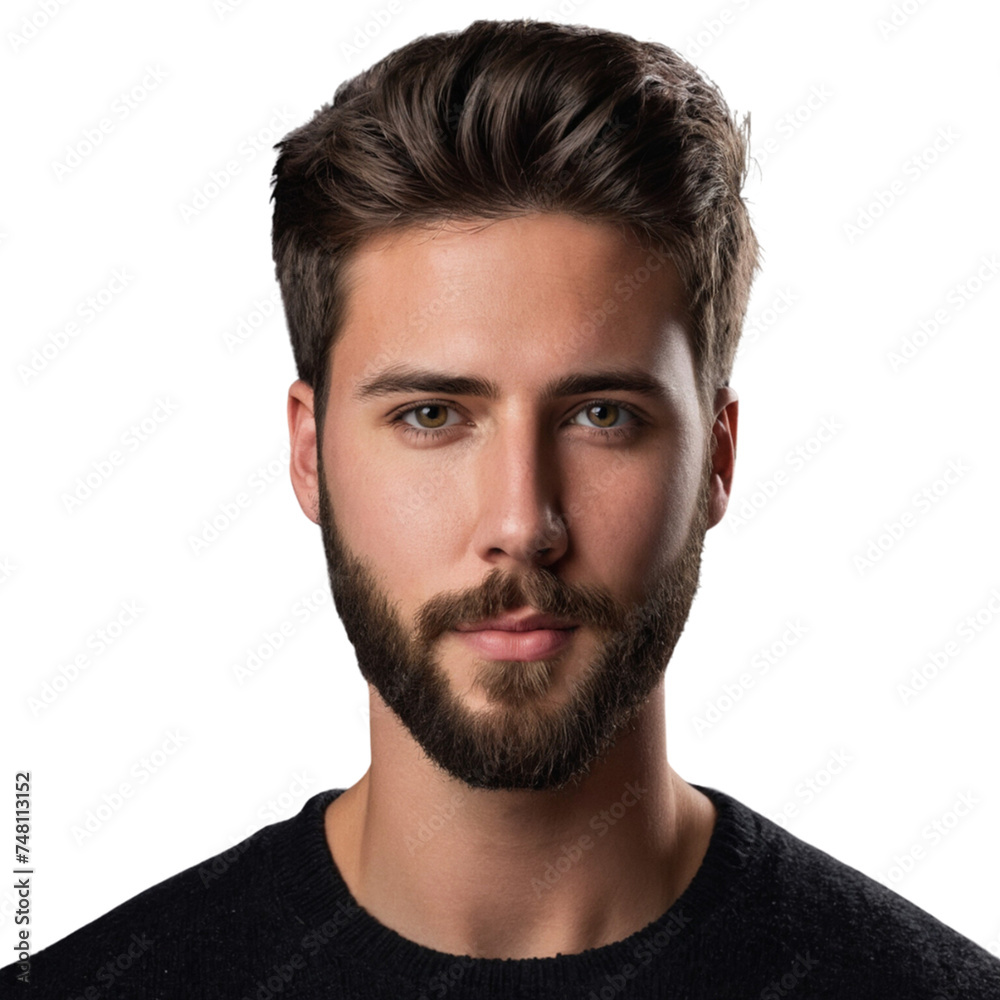 Headshot of a man with brown hair and brown eyes Headshot of a man with brown hair and brown eyes