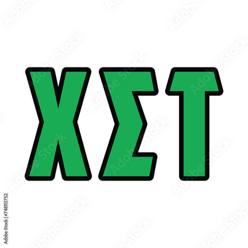 Chi Sigma Tau greek letter, ΧΣΤ greek letters, ΧΣΤ