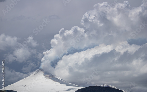 clouds over the mountains photo