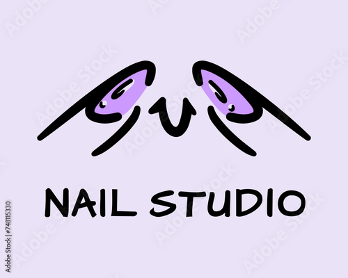 Vector logo of nail care Studio, nail polish