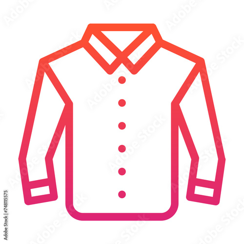 Formal Shirt Gradient Linear Style