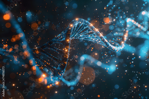 DNA gene background science helix cell genetic medicine