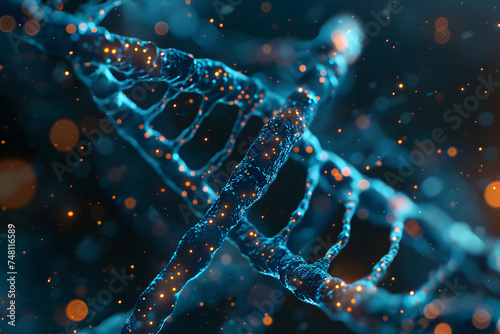 DNA gene background science helix cell genetic medicine © Daniel