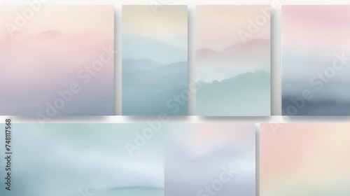 Wallpaper Mural Soft pastel hues blending seamlessly, reminiscent of a watercolor masterpiece. Gentle gradients transition from one soothing color to another, creating a serene ambiance. Torontodigital.ca