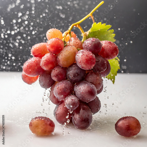 grapes and water