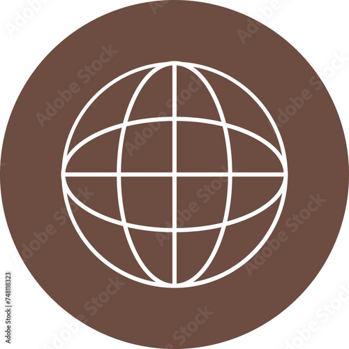 Global Line Circle Icon Design