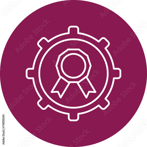 Setting Line Circle Icon Design