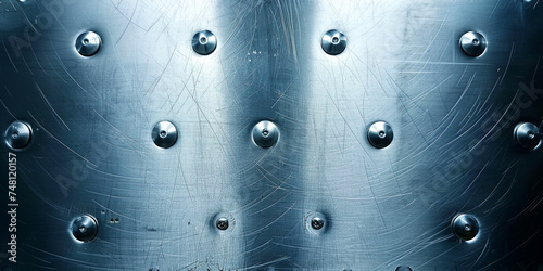The texture of metal with random scratches and scuffs is ideal for creating industrial or rough photo