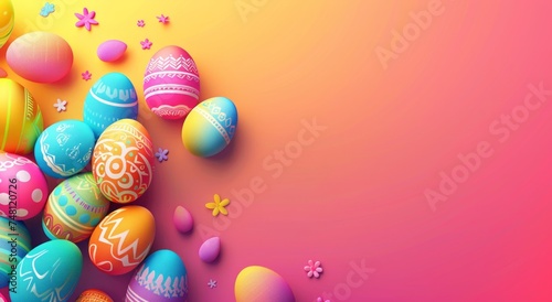 Easter bright Gradients cute modern background for conveying the festive and joyful atmosphere of the holiday.