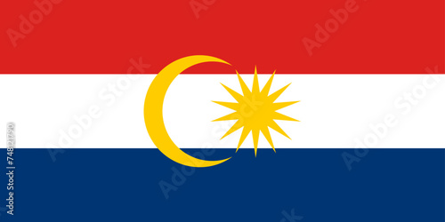 Flag of Federal Territory of Labuan (Malaysia) Wilayah Persekutuan Labuan photo