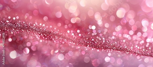 A pink background with numerous small bubbles scattered across it, creating a whimsical and playful atmosphere. The bubbles vary in size and seem to float effortlessly on the surface of the pink