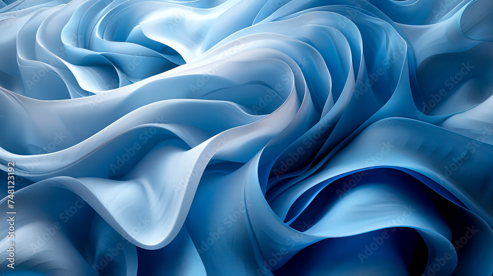 Fototapeta premium Abstract Wavy Landscape, Serene Flow of Colors created with Generative AI technology