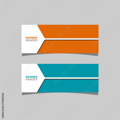 Modern banner header vector template design	