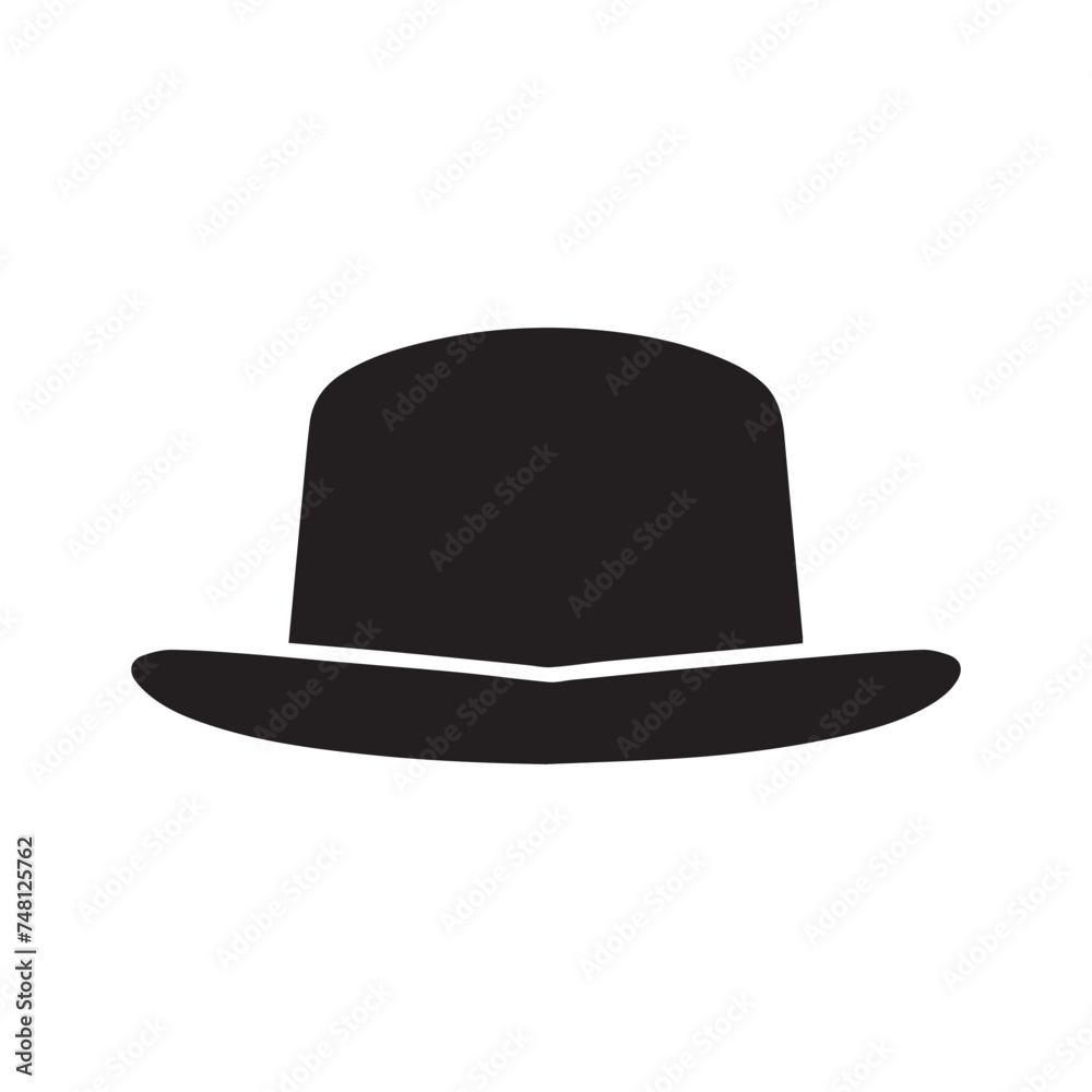 Cowboy hat icon man . black vector old collection design.