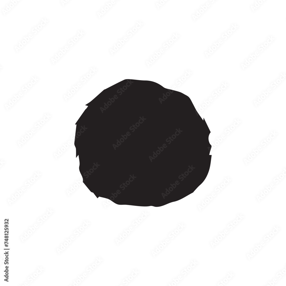 Brush circles round shape Stock black color design. Brush circles round shape Stock black color design.