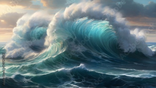 Big waves in the ocean