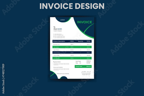 Business invoice form template. Invoicing quotes, money bills or price invoices, and payment agreement design templates. Tax form, bill graphic, or payment receipt page vector