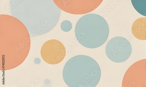 Wallpaper Mural a closeup photo illustration of a background consisting of colored circles in light and dark colors  =AI generated  illustration Torontodigital.ca