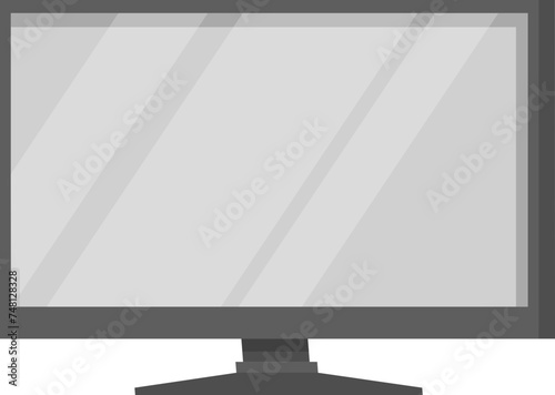 lcd tv monitor flat vector illustration