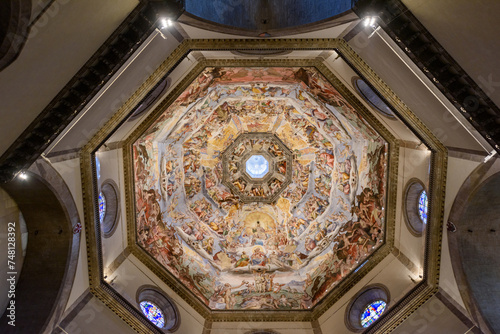 Konstfotografi Florence, Italy - June 28, 2023: Indoor on Baptistry San Giovanni in Florence