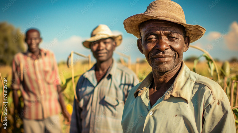 African farmers on a plantation in Africa