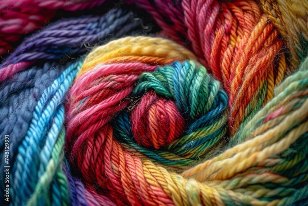 Variegated yarn for making garments