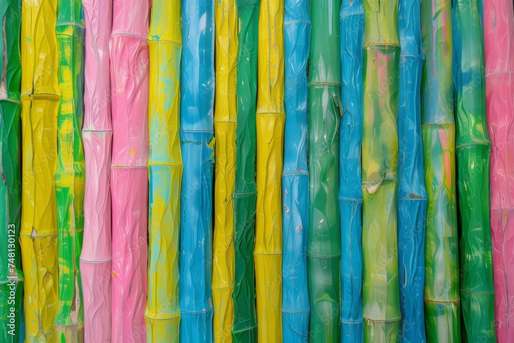 Vibrant green bamboo grove in a closeup Vibrant green bamboo grove in a closeup