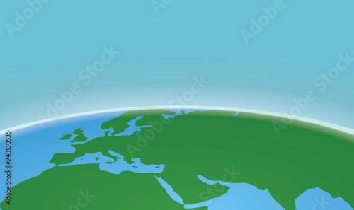 Earth world globe from space. vector