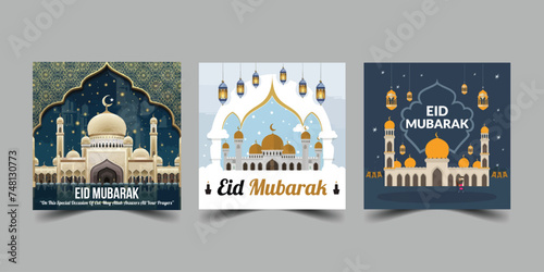 Eid Mubarak social media post, Eid Mubarak poster design, Eid Mubarak vector type printable design, Eid Mubarak post design