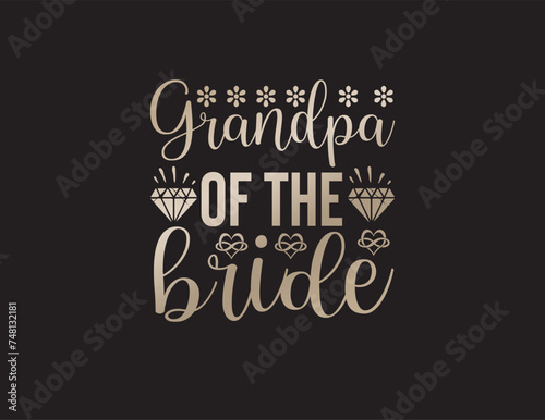 Wedding celebration vector lettering t-shirt design 