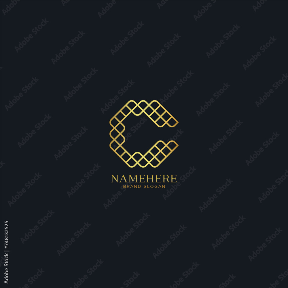 Modern calligraphy letter c logo design Modern calligraphy letter c logo design