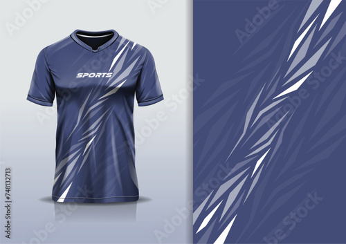 Tshirt mockup abstract grunge sport jersey design for football soccer, racing, esports, running, gray color	
