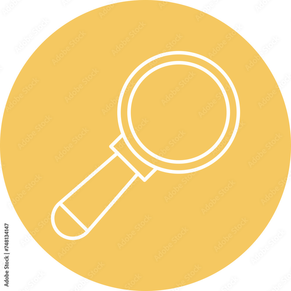 Magnifying Glass Line Circle Icon Design Magnifying Glass Line Circle Icon Design