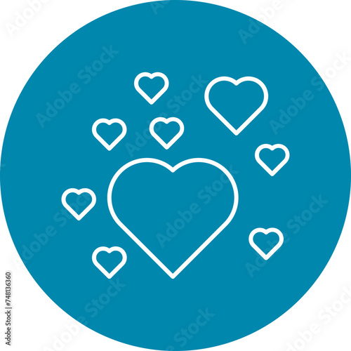 Love Line Circle Icon Design