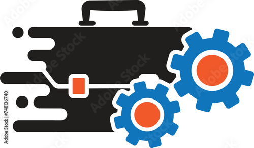 Job Management icon, job icon,find job icon,quickly find job icon vector illustration