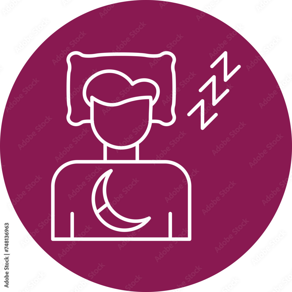 Nap Line Circle Icon Design Nap Line Circle Icon Design