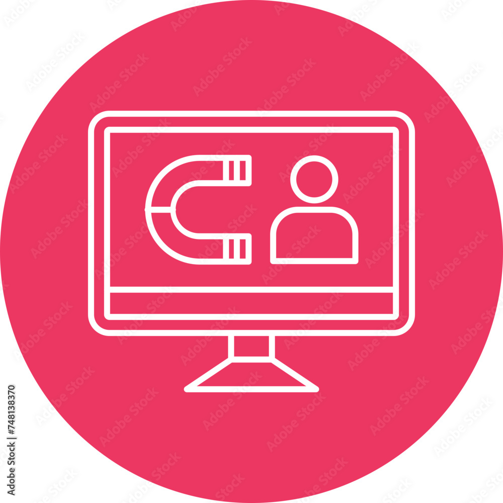 Attract Line Circle Icon Design Attract Line Circle Icon Design